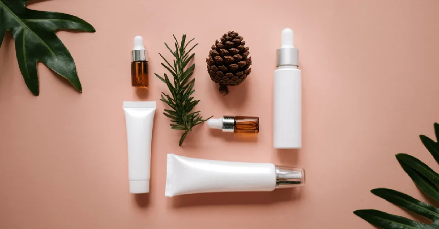 A bunch of unbranded makeup products